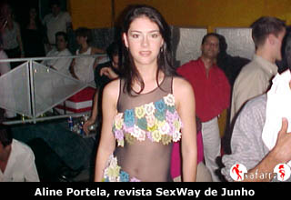 Balada: Aline Portela, que est na revista SexWay do ms de junho/01.<br>Fonte: NaFarra